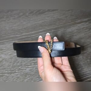 Versace Virtus Belt, Size 90, Black and Gold